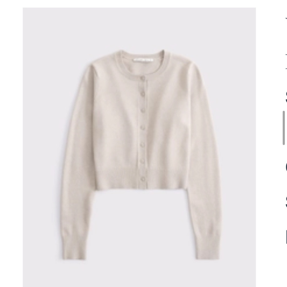Abercrombie LuxeLoft Shrunken Crew Cardigan